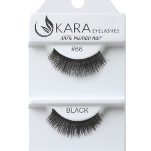 Kara Beauty Human Hair Eyelashes - 66 (Pack of 12)