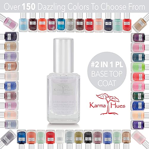 Karma Organic Nail Polish Remover Wipes & Base Top Coat Bundle – Lavender Nail Polish Remover Wipes (Pack of 10) Two in One Base Top Coat (0.43FL-Oz) - Image 4