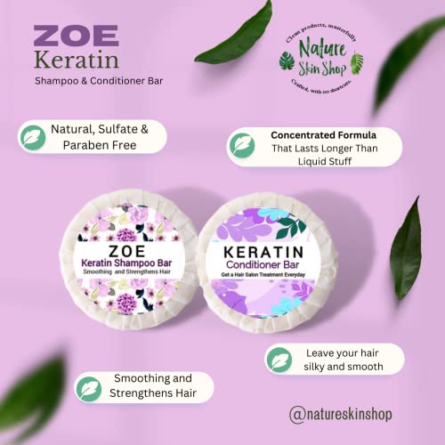 Keratin Shampoo and Conditioner Bar Gift Set for Healthy Hair, 2 oz, New - Image 8
