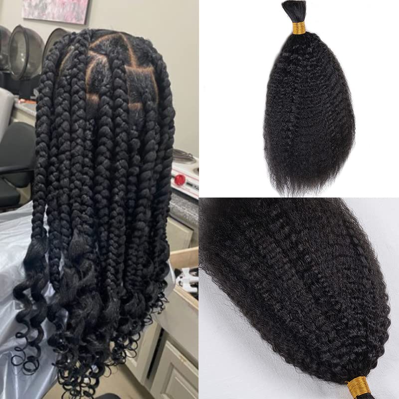 18 Inch Kinky Human Hair Braiding Extensions for Natural Hairstyles
