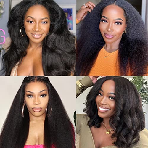 Kinky Straight 13x4 Lace Front Human Hair Wig Natural Look Comfortable Fit - Image 4