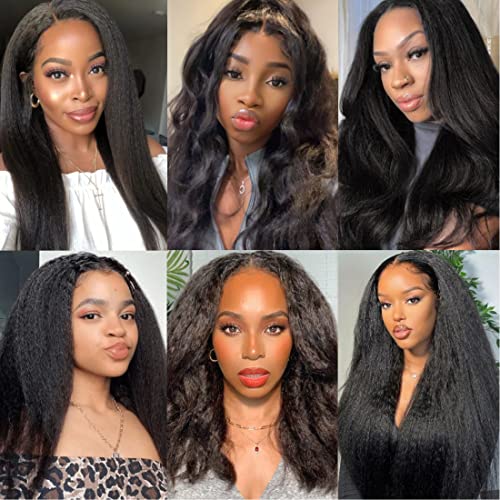 Kinky Straight 13x4 Lace Front Human Hair Wig Natural Look Comfortable Fit - Image 6