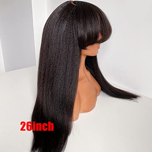 18 Inch Kinky Straight Full Lace Wig 100% Human Hair Natural Look - Image 2