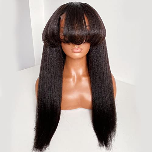 18 Inch Kinky Straight Full Lace Wig 100% Human Hair Natural Look - Image 4