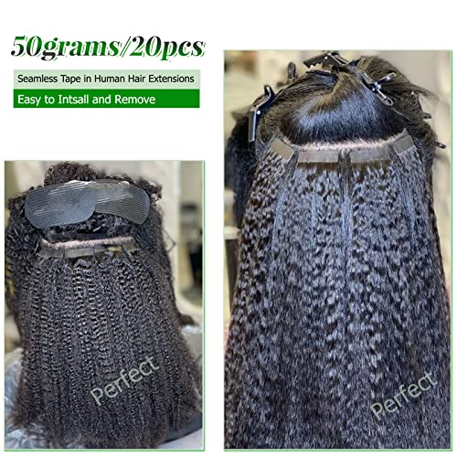 Kinky Straight 18 Inch Human Hair Clip-In Extensions for Natural Volume - Image 5