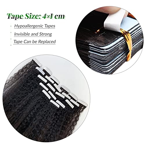 Kinky Straight 18 Inch Human Hair Clip-In Extensions for Natural Volume - Image 4