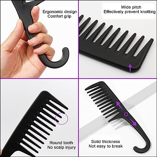 Gentle Detangling Hair Brush and Comb Set for Smooth Styling All Hair Types - Image 3