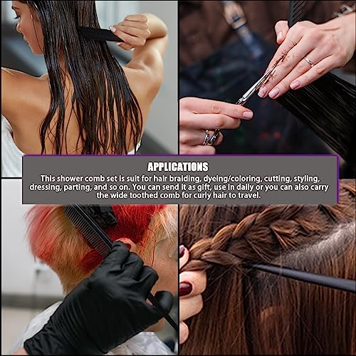 Gentle Detangling Hair Brush and Comb Set for Smooth Styling All Hair Types - Image 6