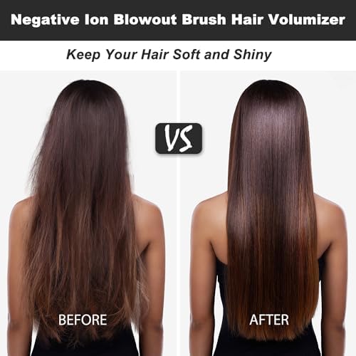 Pink Large 2-in-1 Blow Dryer Brush with Negative Ion Technology for Fast, Anti-Scald Styling - Image 4