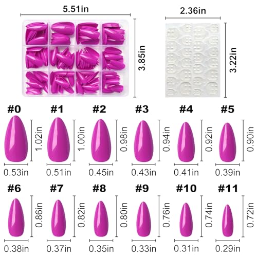 Lavender acrylic nails, short length - Image 2