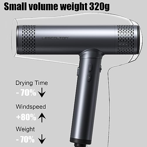 Lescolton Professional Blow Dryer, Ionic Hair Dryer for Women, High-Speed Hair Dryers with Diffuser for Salon Use - Image 5