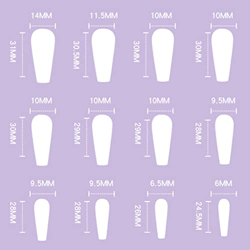 Light Blue Coffin Acrylic Nails - Image 7
