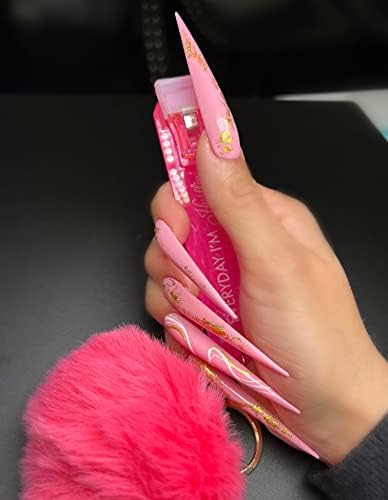 Light Blue Long Acrylic Nails - Image 2