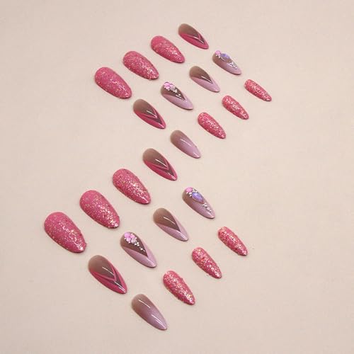 Light Pink French Tip Acrylic Nails - Image 4