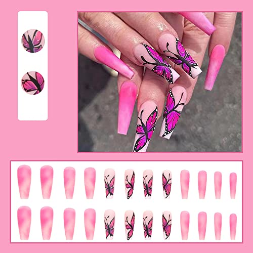 ?Lilac Coffin Acrylic Nails? - Image 2