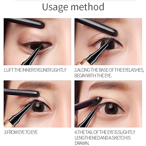 Liquid Eye Pencil Starry Eyeliner, 36H Waterproof Black Hyper Easy Eyeliner Pen Precision Felt Eyeliner, Ultra-Fine Tip, Transfer Proof Long-Lasting Quick-Dry Smooth (#01 Dream Purple) - Image 8
