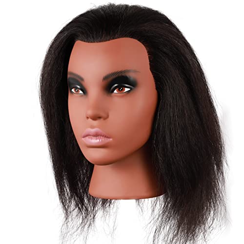 Realistic Long Human Hair Mannequin Head for Professional Styling Practice - Image 3