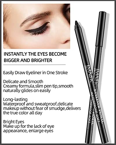 Long-lasting Black Eyeliner Pencil, All-Day Wear, 0.12 oz Size - Image 4