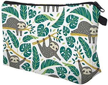 LOOMILOO Women's Sloth Cosmetic Bag Waterproof, Spacious Travel Toiletry Organizer Pouch - Image 8