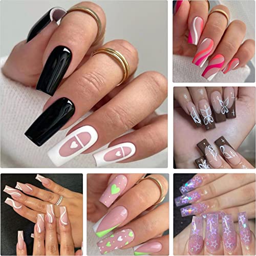 LoveOurHome 600pc Clear Square Gel Nail Tips for Acrylic & Gel X Extensions, Size Medium - Image 7