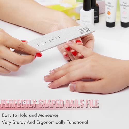Makartt Clear Spider Gel for Nail with Nail File Bundle, Gel Nail Paint Drawing 3D Spider Gel Nail Art Polish, 100/180 Grit Nail Files for Acrylic Nails Gel - Image 6