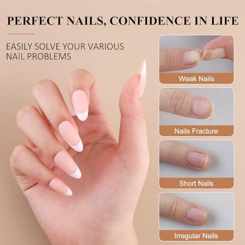 Matte Almond Shape Acrylic Nail Design - Image 5