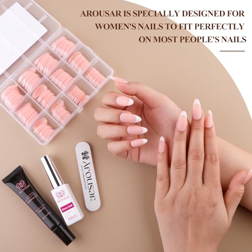 Matte Almond Shape Acrylic Nail Design - Image 2