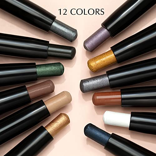 Matte Eyeshadow Stick,Cream to Powder Waterproof Eye Shadow Eyeliner Pencil Crayon,Long Lasting buildable Neutral Eye Makeup (Matte,02# Smoky Black) - Image 7