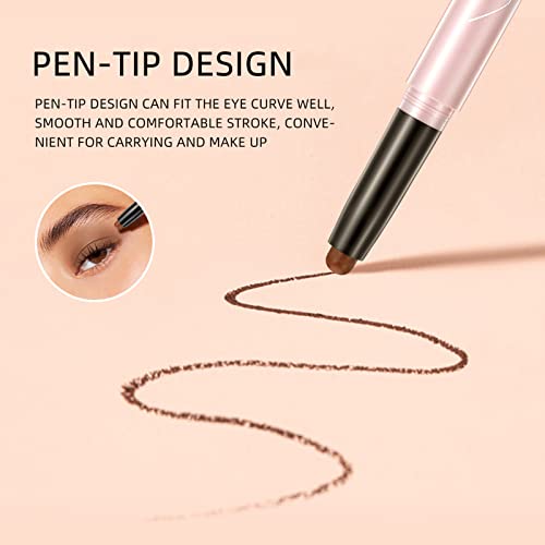 Matte Eyeshadow Stick,Cream to Powder Waterproof Eye Shadow Eyeliner Pencil Crayon,Long Lasting buildable Neutral Eye Makeup (Matte,02# Smoky Black) - Image 5