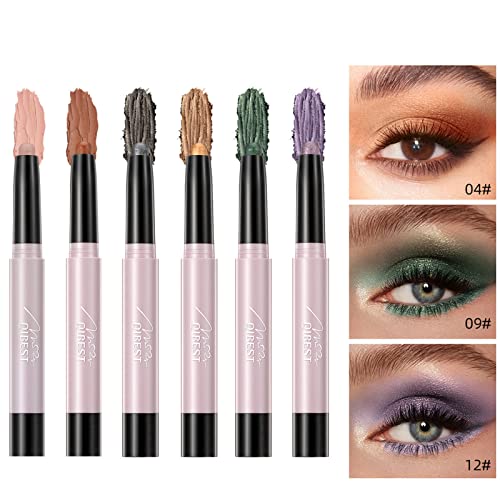Matte Eyeshadow Stick,Cream to Powder Waterproof Eye Shadow Eyeliner Pencil Crayon,Long Lasting buildable Neutral Eye Makeup (Matte,02# Smoky Black) - Image 3