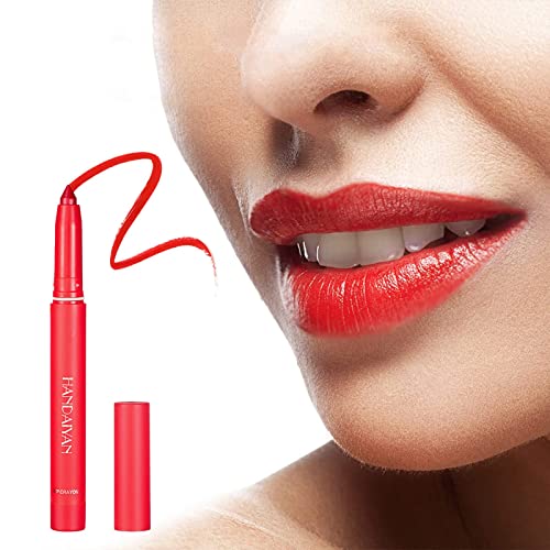 Mattes Velvet Lipstick Pencil Lip Liner Non Fading Non Stick Cup Lipstick Pencil Lip Liner Lipstick Suitable For Ladies Lipstick Gift Womens Halloween Makeup (F, One Size) - Image 5