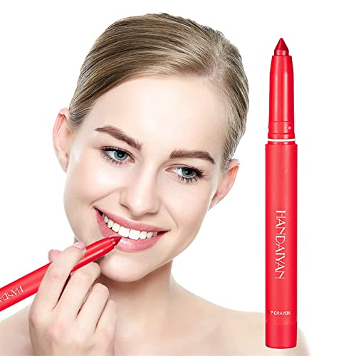 Mattes Velvet Lipstick Pencil Lip Liner Non Fading Non Stick Cup Lipstick Pencil Lip Liner Lipstick Suitable For Ladies Lipstick Gift Womens Halloween Makeup (F, One Size) - Image 7