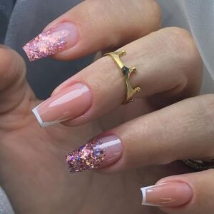 Medium Acrylic Nails White