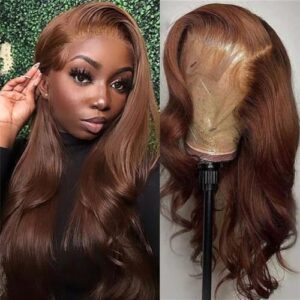 Medium Brown Human Hair Wig