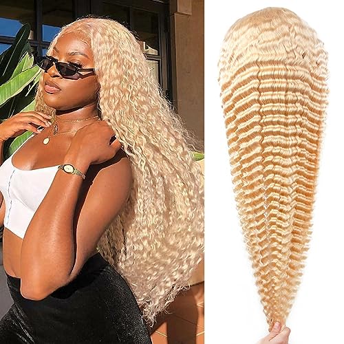 Medium Length Blonde Human Hair Wig