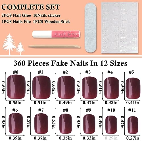 Medium Length Square Acrylic Nails - Image 2