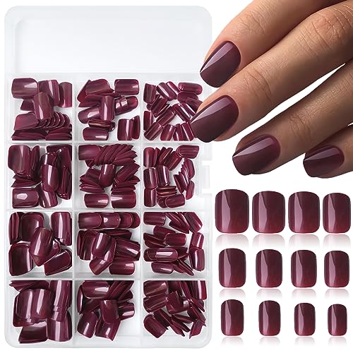 Medium Length Square Acrylic Nails