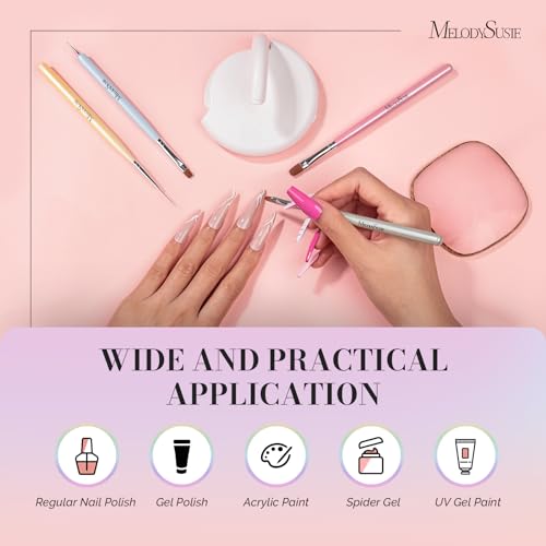 Melodysusie 6 Vibrant Colors Gel Nail Polish Set for Professional Home Manicure - Image 5