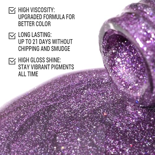 Melodysusie 6 Vibrant Colors Gel Nail Polish Set for Professional Home Manicure - Image 9