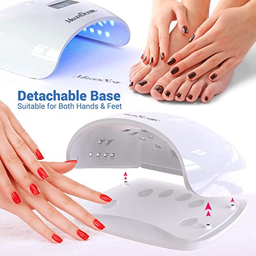 Melodysusie UV LED Nail Lamp True 54W Professional Dryer for Gel Polish Curing with 3 Timer Setting with 15ML Black Abyss Gel Nail Polish - Image 7