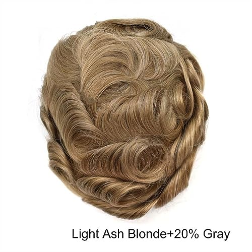 Men's 7x1 European Hair Toupee 6 Inch Short 120% Density - Image 2