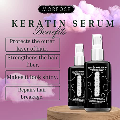 Morfose Ossion Keratin Hair Serum, Silky-smooth and Manageable Locks, Promotes Shiny, Healthy and Strong Hair, Reduces Frizz, Split-Ends and Breakage, 75 ml - Image 2