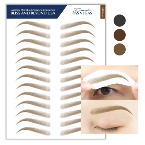 Natural Human Hair Eyebrow Extensions for Full Defined Brows - 1 Pair