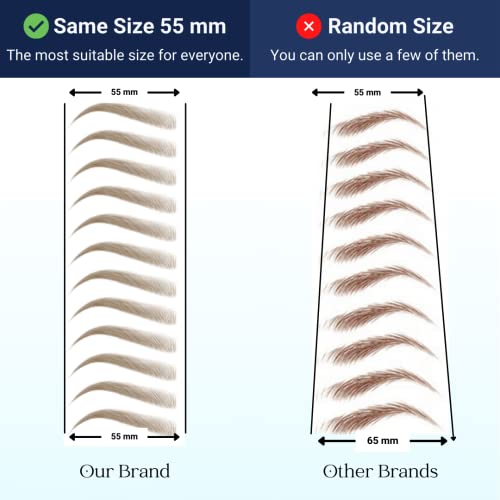 Natural Human Hair Eyebrow Extensions for Full Defined Brows - 1 Pair - Image 6