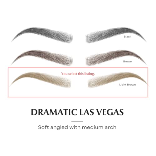 Natural Human Hair Eyebrow Extensions for Full Defined Brows - 1 Pair - Image 2
