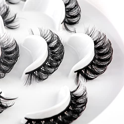 Natural Look Invisible Band False Eyelashes Soft Fluffy Blend Under Lashes - Image 5