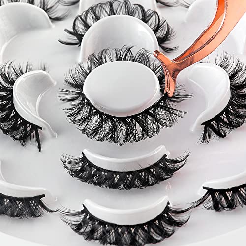 Natural Look Invisible Band False Eyelashes Soft Fluffy Blend Under Lashes - Image 6