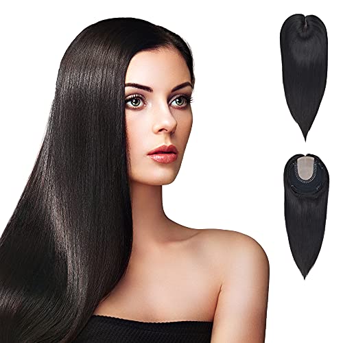14-Inch Natural Human Hair Topper for Enhanced Volume and Flawless Coverage
