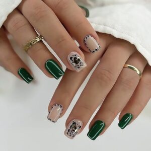 Neon Pink And Green Acrylic Nails