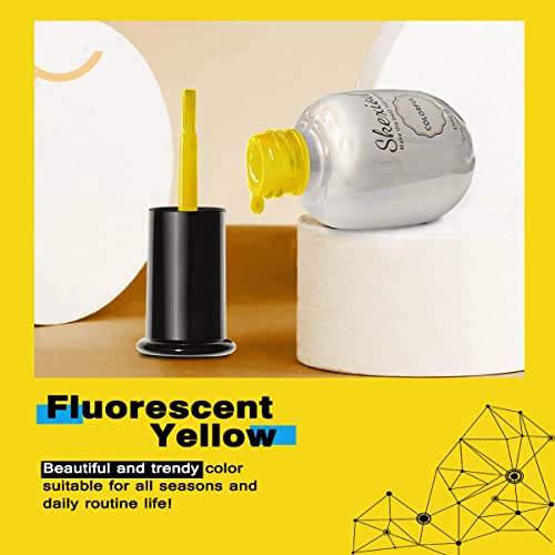 Vibrant Neon Yellow Gel Nail Polish 15ml for Long-lasting Stunning Nails - Image 2